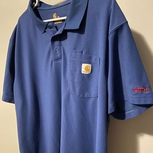 Carhartt Work Polo Royal Blue (Has TTX Stitched on the Left Sleeves) XXL